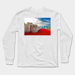 Tower of London Red Poppies Long Sleeve T-Shirt